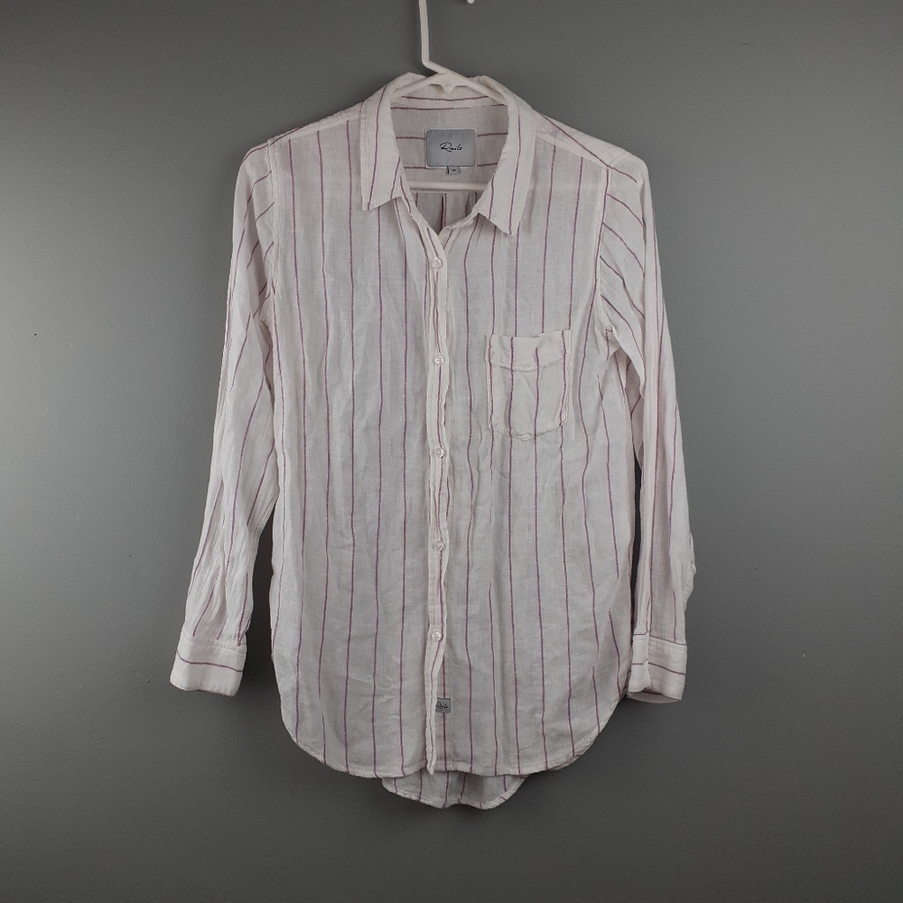 Rails Charli Mixed Stripe Linen Blend Beachy Butt… - image 1